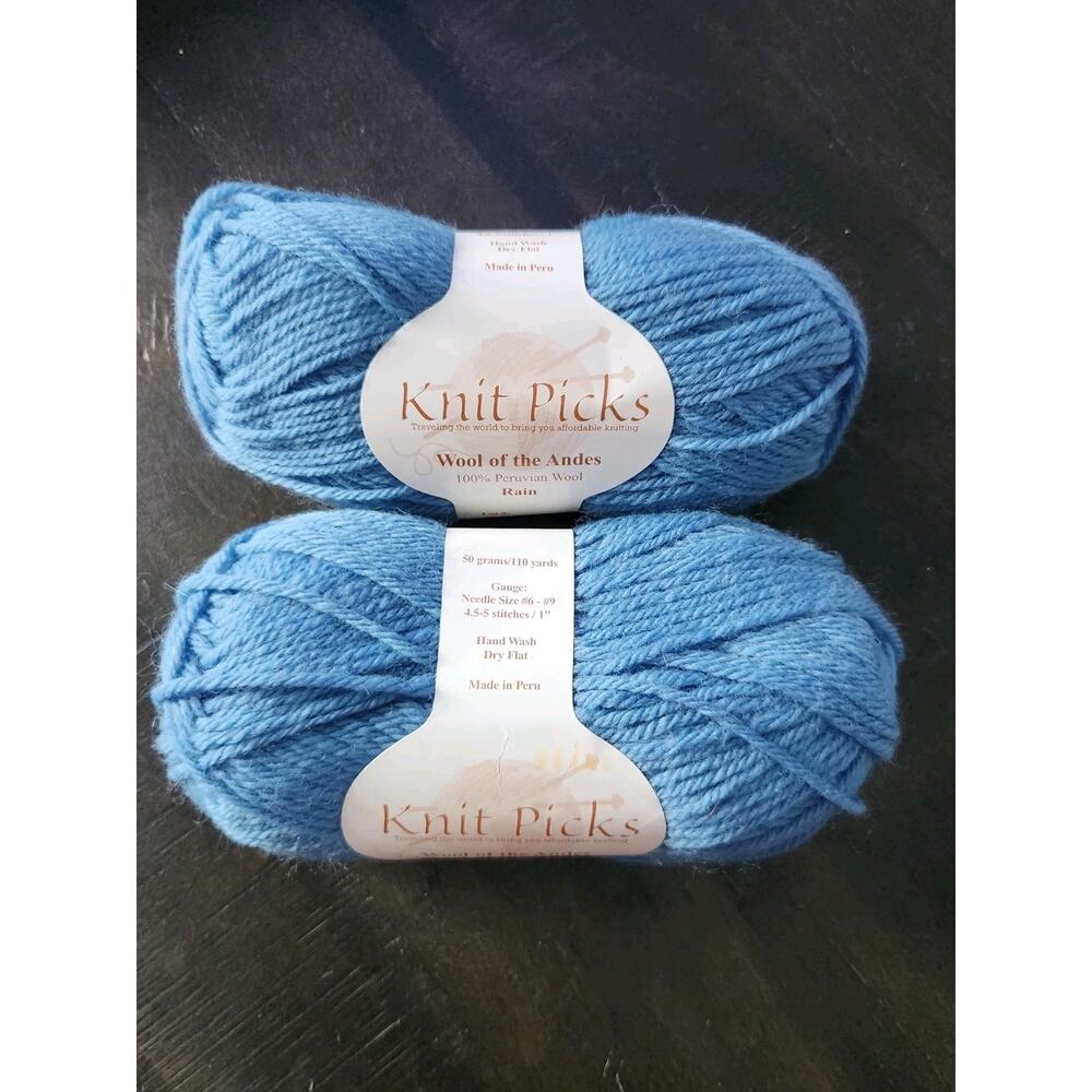 Knit Picks Yarn Bundle 7 Skeins Wool of the Andes Peruvian Wool Ocean Tone Knit - Picture 5 of 5